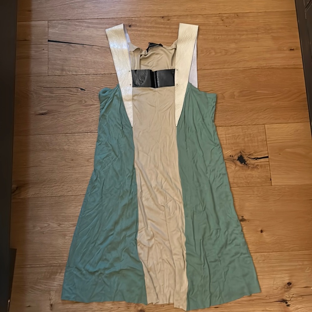 Rozae Nichols leather trim dress